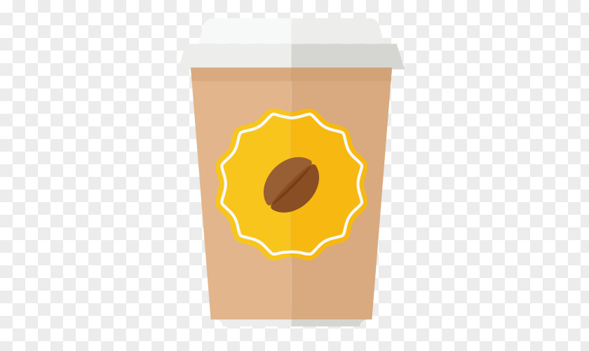 Cup Coffee Yellow Pattern PNG