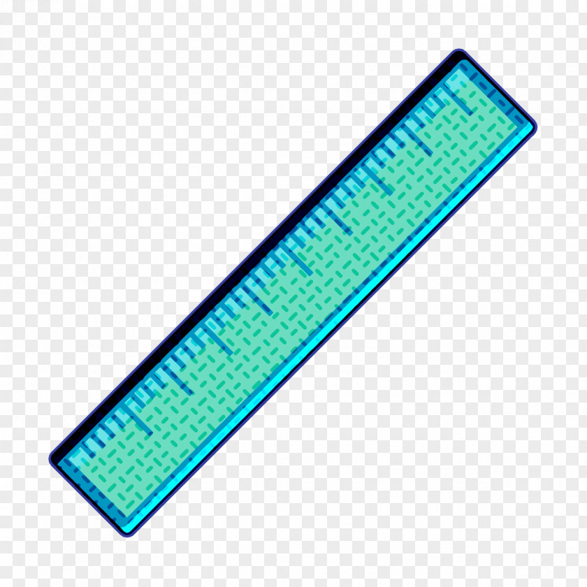 Electric Blue Scale Icon Cm Inch Length PNG