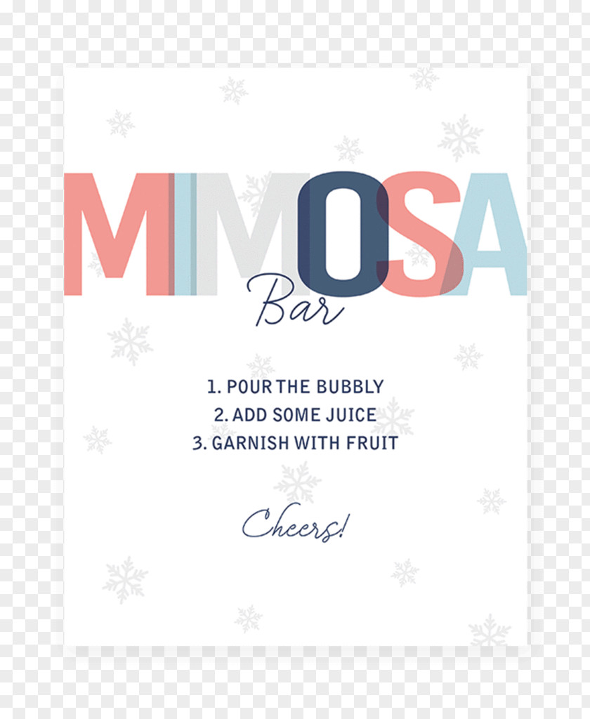 Mimosa Bar Table Baby Shower Game Template PNG