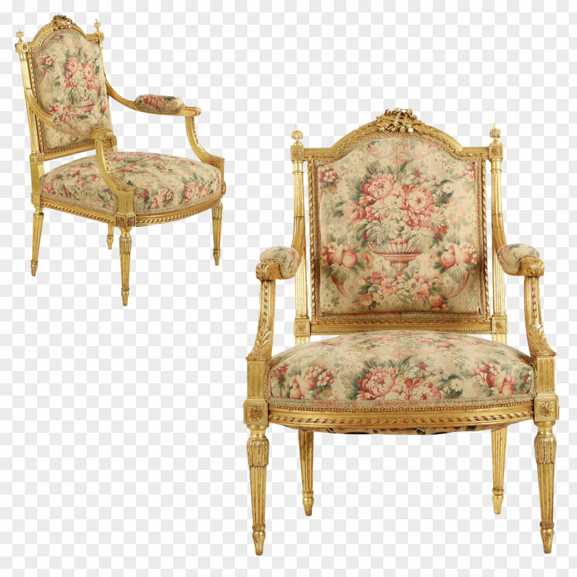 Carved Exquisite Loveseat Chair Antique PNG