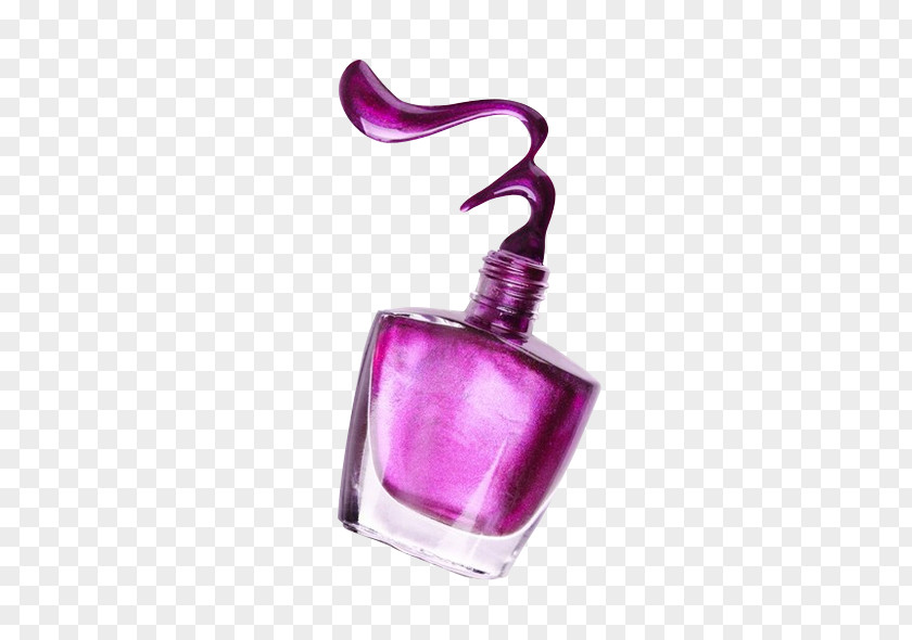 Purple Nail Polish T-shirt Technician Beauty Parlour Manicure PNG