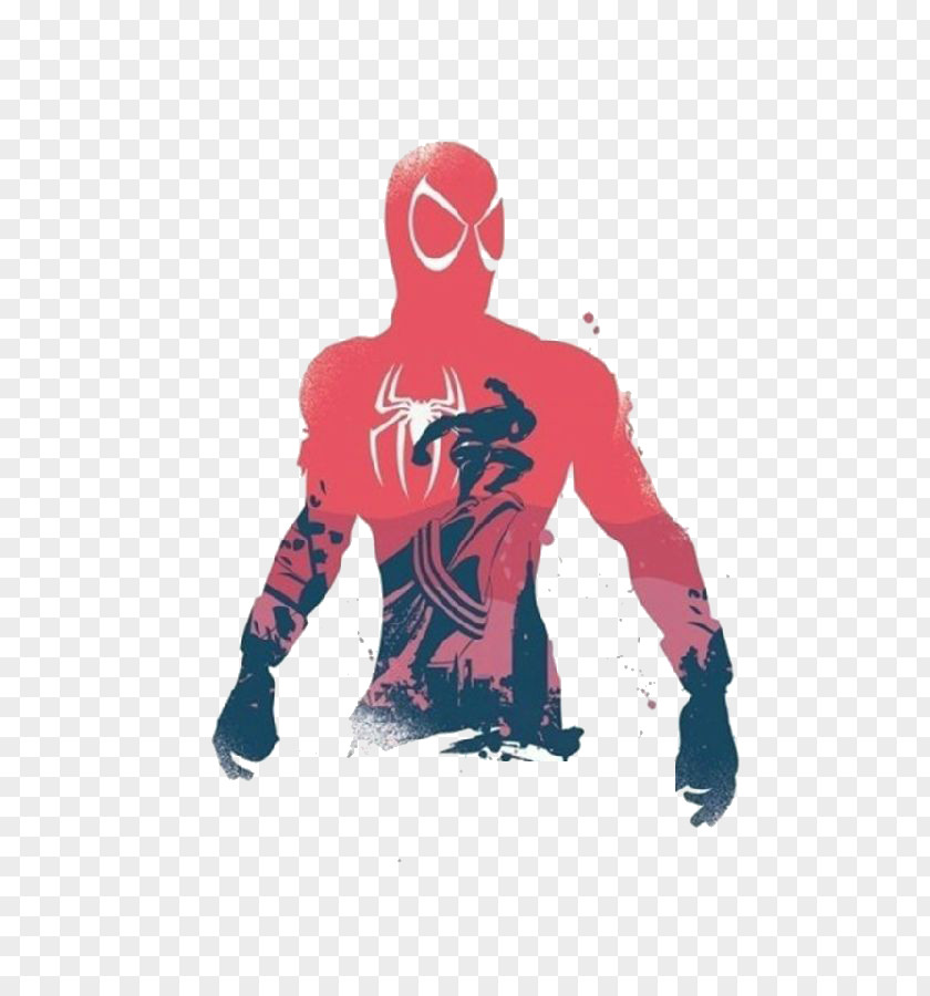 Spider-Man Iron Man Batman Superhero Poster PNG