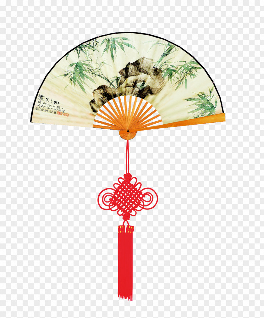 China Creative Wind Chinoiserie Hand Fan Inkstick PNG