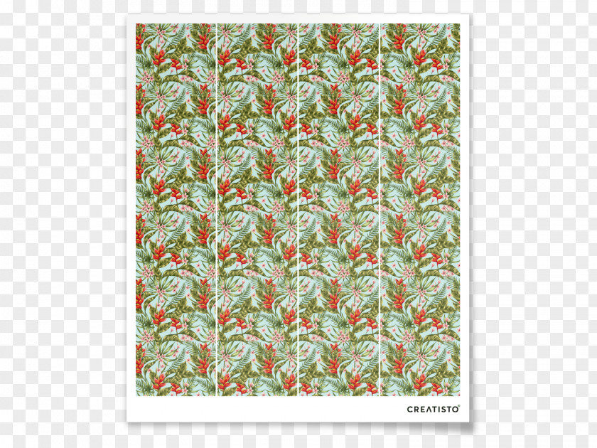 Cosmetics In Kind Floral Design Green Textile Pattern PNG