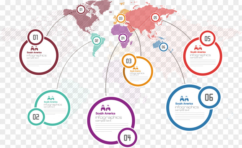 Vector Hand-drawn Map World Globe Illustration PNG