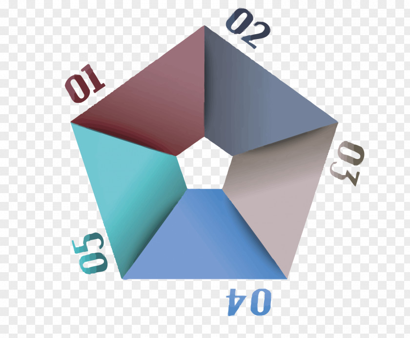 Vector Pentagonal Data Table Infographic Drawing Illustration PNG