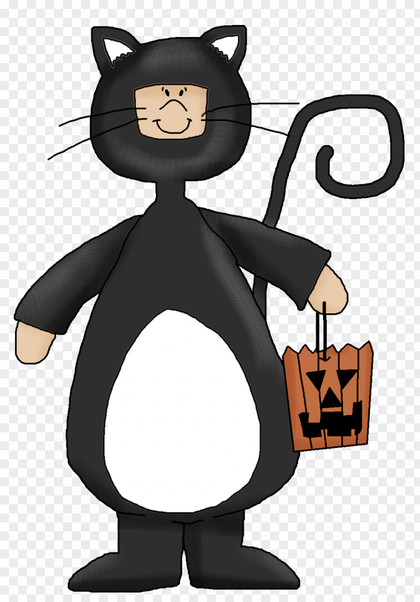 Cat Black Costume Halloween Clip Art PNG