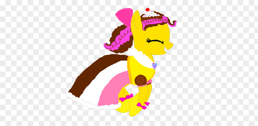 Banana Split Art Horse Mammal Pink M Clip PNG