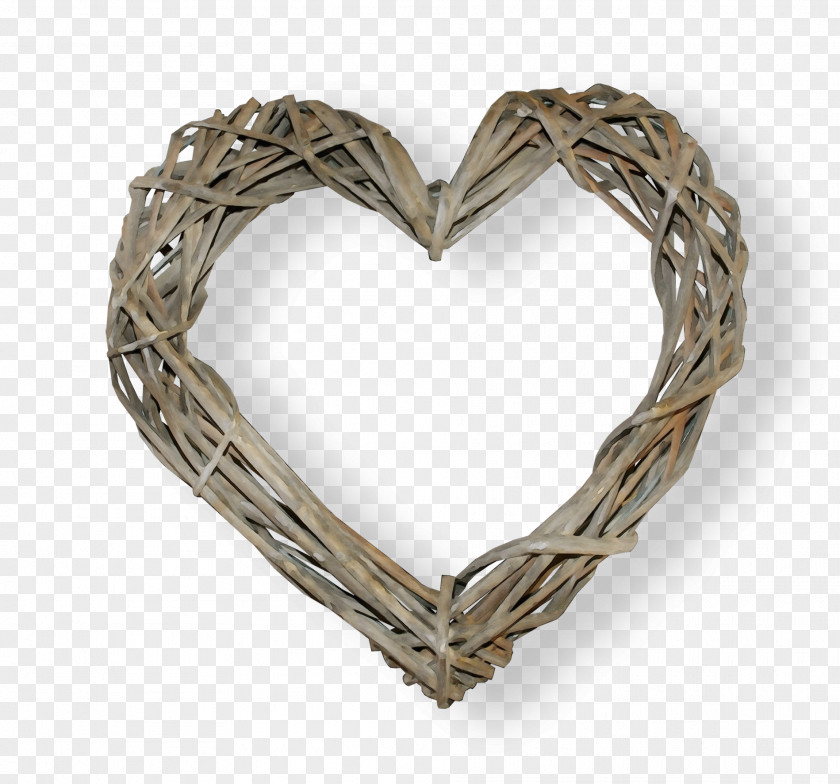 Heart Leaf Love Metal PNG