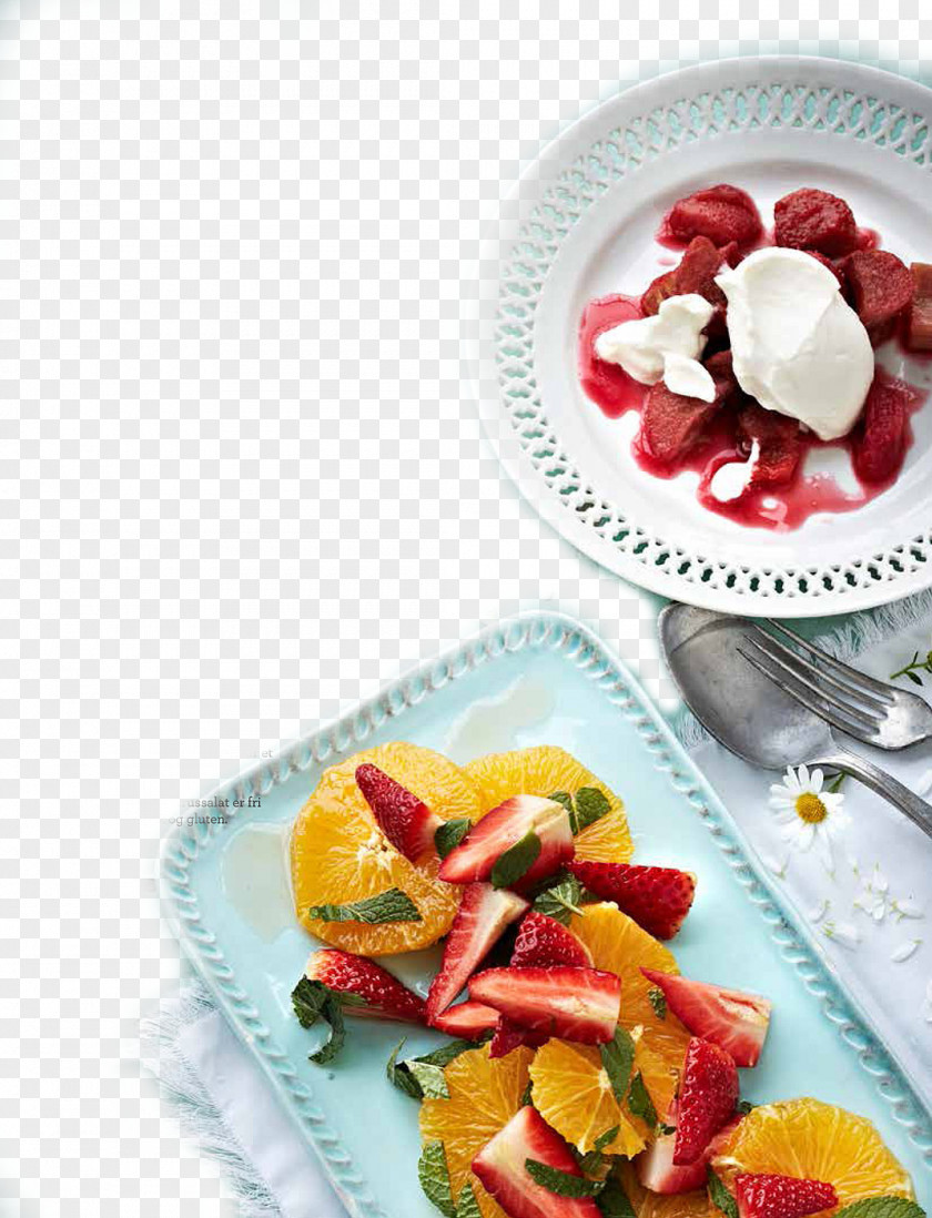 Food Strawberry Fruit Salad Ice Cream PNG