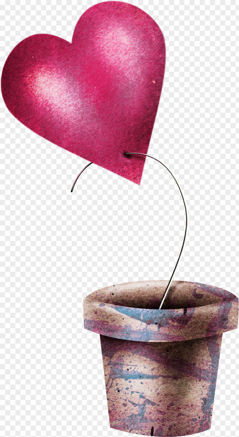 Heart Flowerpot Bee PNG