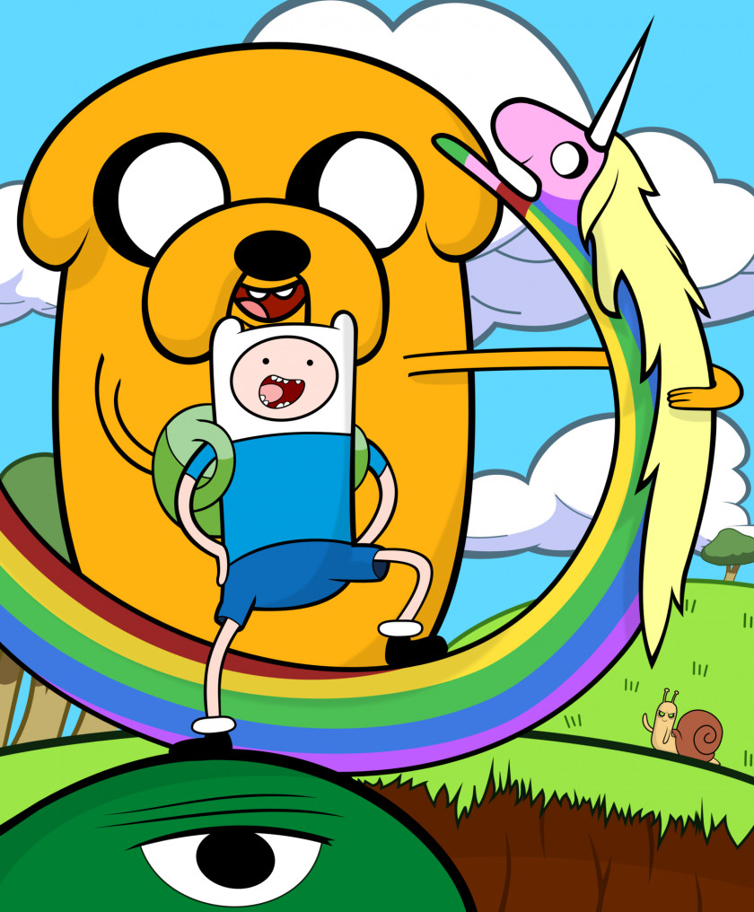 Adventure Time Finn The Human Mural Art Wallpaper PNG