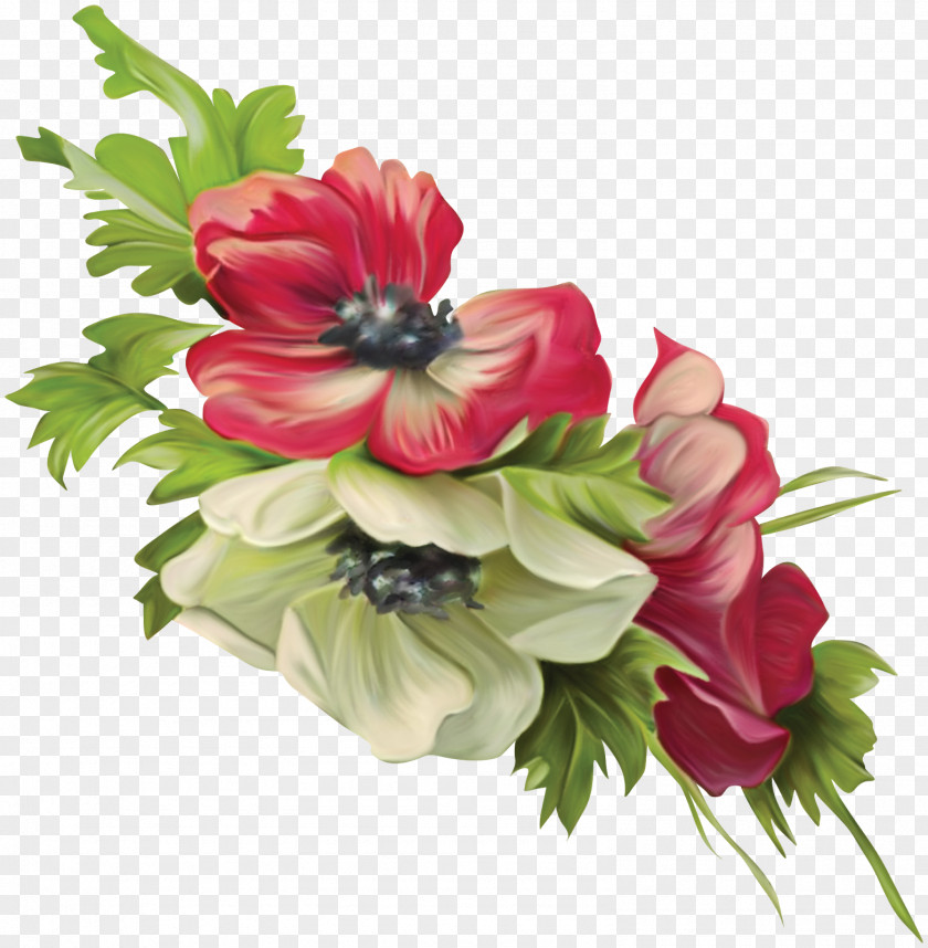 Floral Painting Cut Flowers Flower Bouquet Design PNG