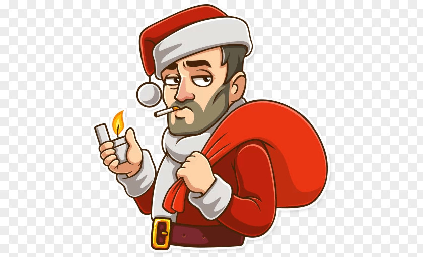 Nick Amaro Telegram Sticker Santa Claus Thumb Clip Art PNG