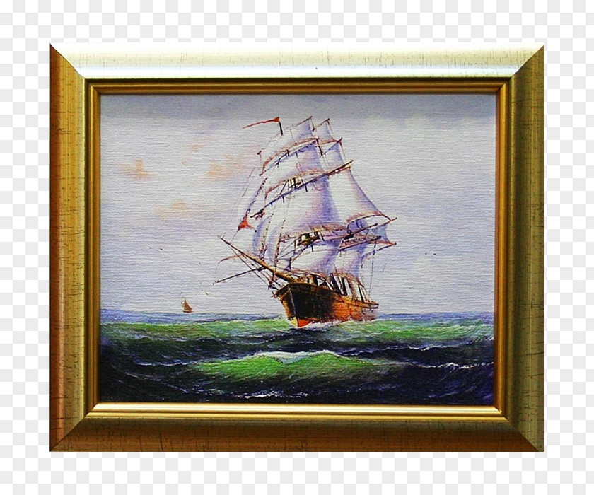 Painting Clipper Reprodukce Gift Galleon PNG