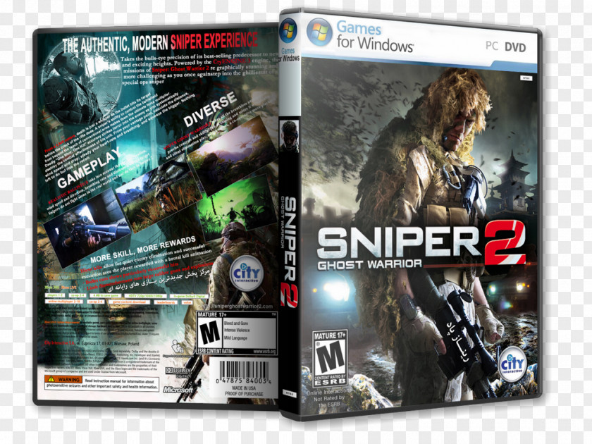 Sniper Ghost Warrior Xbox 360 Sniper: 2 3 PC Game PNG