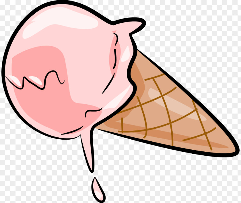 Ice Cream Cones Chocolate Strawberry PNG