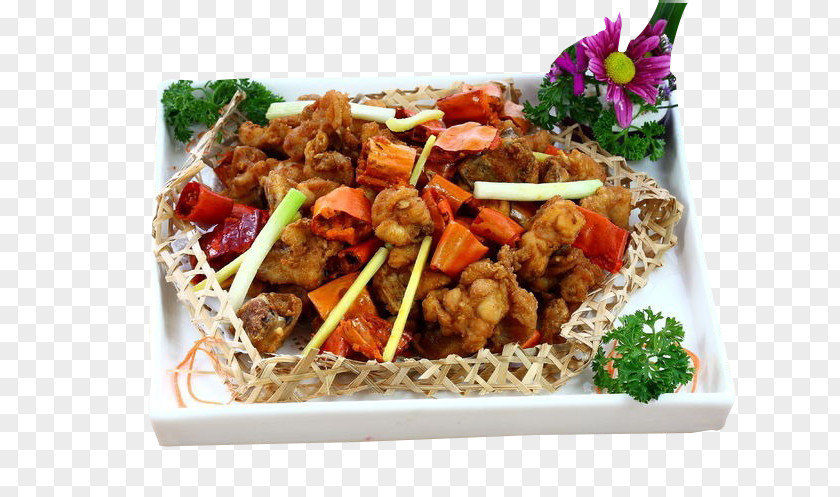 Spicy Chicken Crispy Pepper Buffalo Wing Fried Vegetarian Cuisine Sichuan PNG