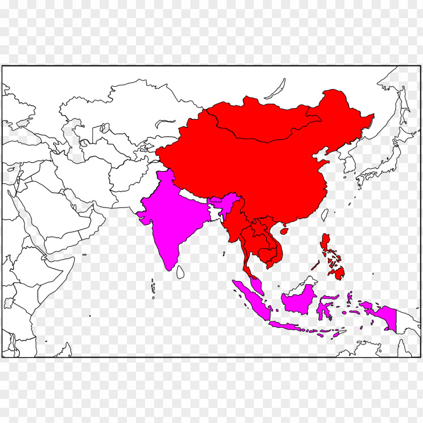 Asia World Map PNG