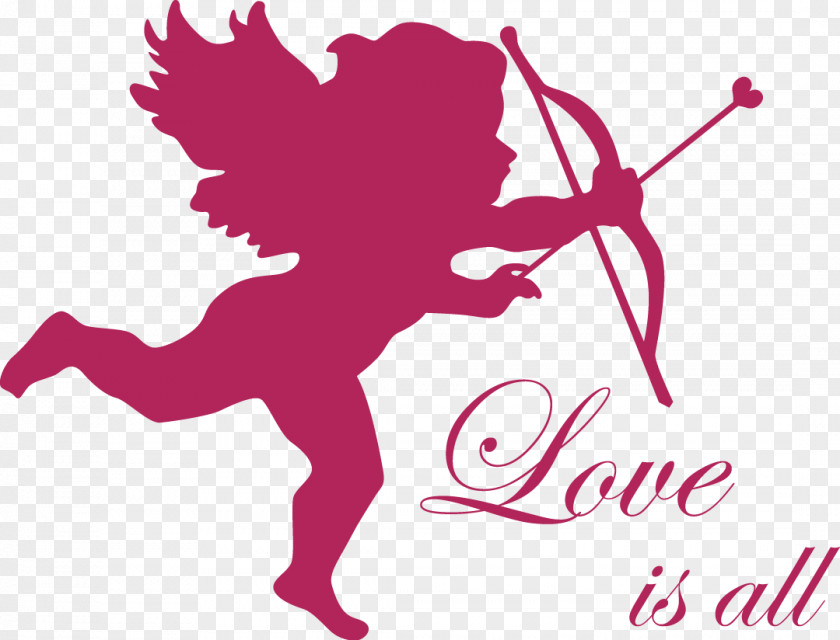 Cupid Silhouette Clip Art PNG