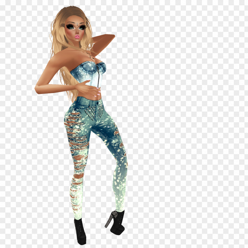 Leggings Fashion Costume Turquoise PNG