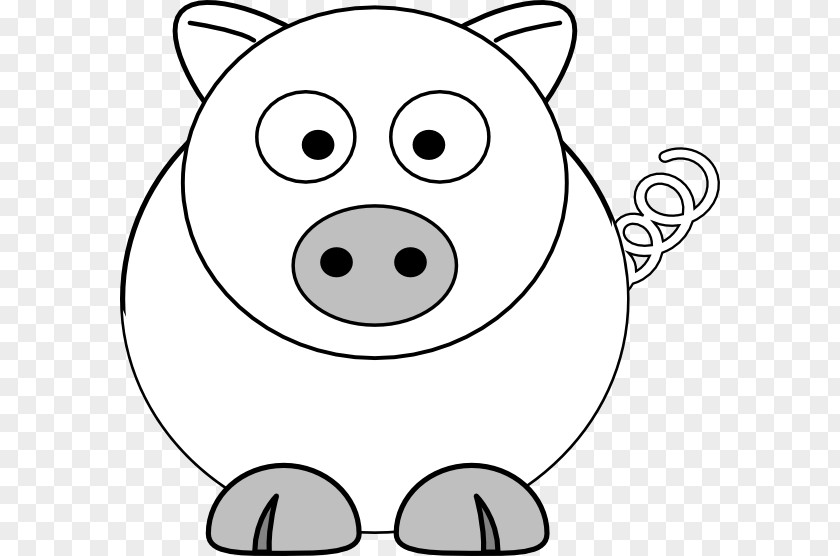 Pig Vector Coloring Book Child Drawing Page PNG