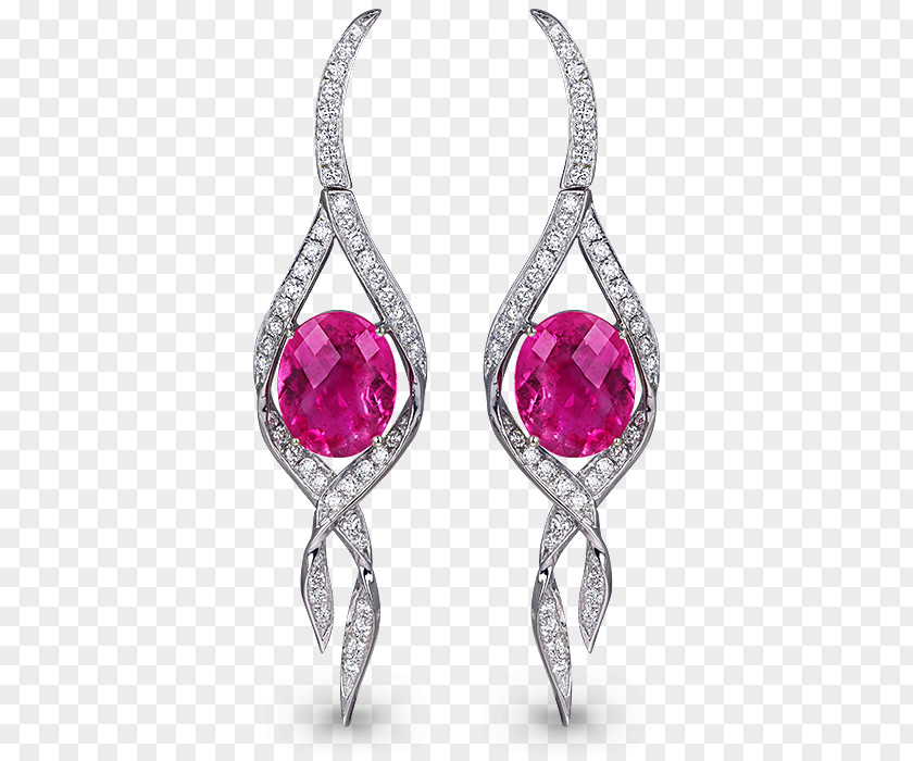 Ruby Earring Jewellery Tourmaline Diamond PNG