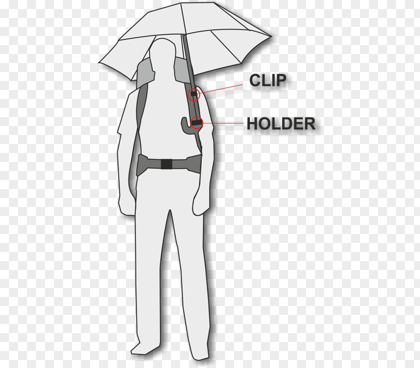 Shoulder Strap Umbrella Stand Backpack Bag Trolley PNG