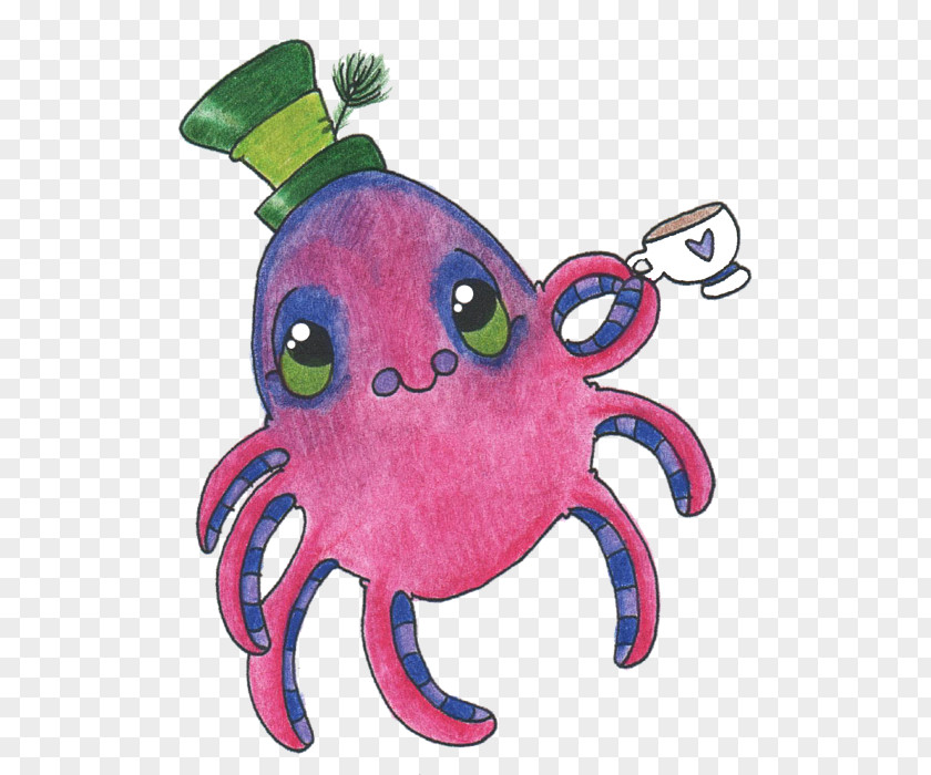 Watercolor Octopus Cephalopod Seafood Clip Art PNG