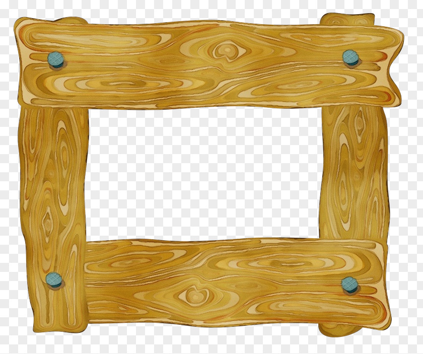 Yellow Furniture Rectangle Wood Stain Table PNG