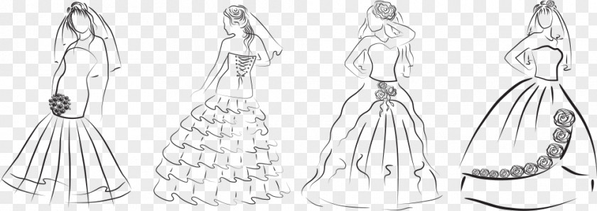 Bride Vector Graphics Wedding Dress Formal Wear Image PNG