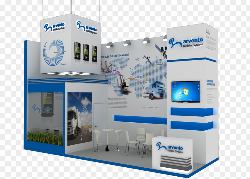 Exhibition Stand Design World's Fair Arvento Mobile Systems Dubai PNG