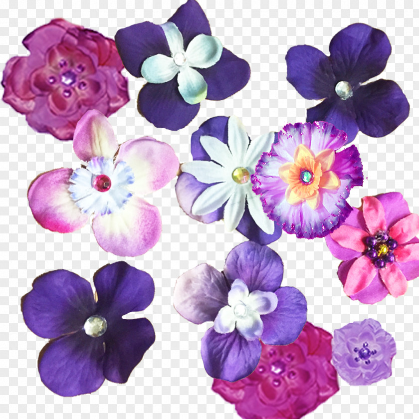 Flower Crown Cut Flowers Violet Yarn Petal PNG