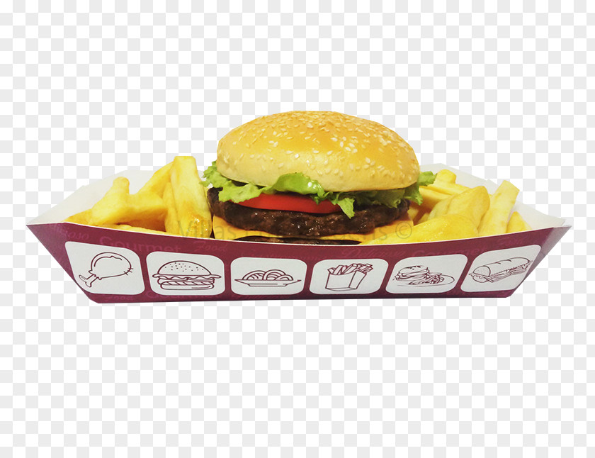 Potato Cheeseburger French Fries Hamburger Slider Paper PNG