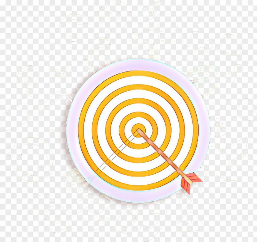 Yellow Spiral Circle Target Archery Logo PNG