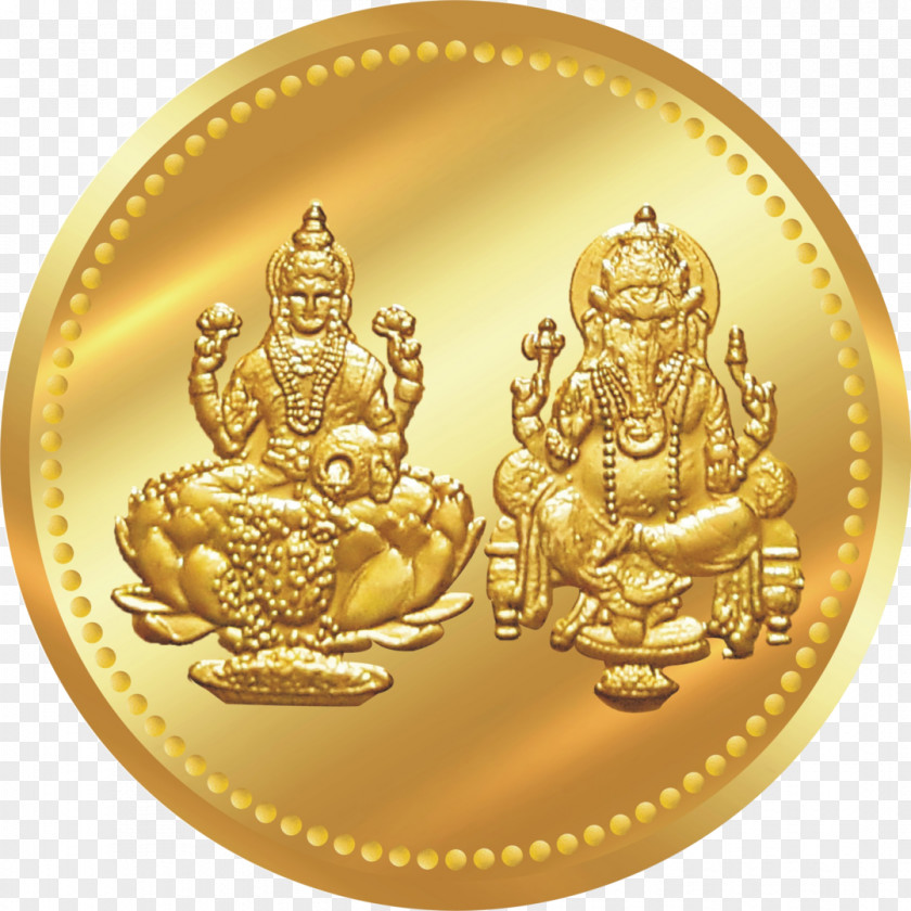 Lakshmi Gold Coin Transparent Image Ganesha PNG