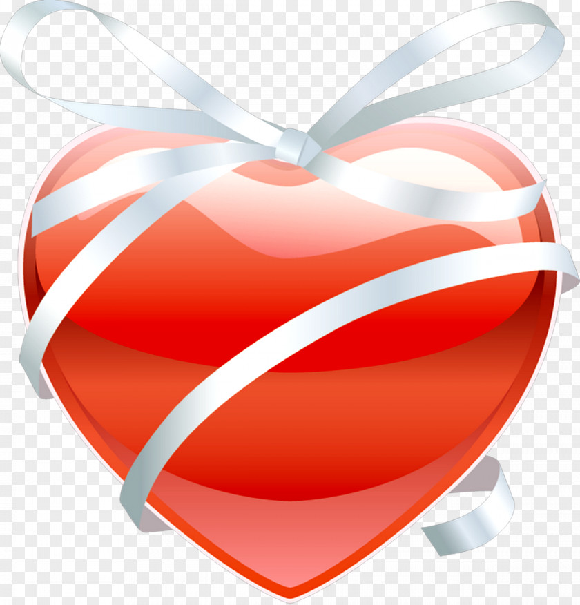 Lovely Ribbons Heart Clip Art PNG