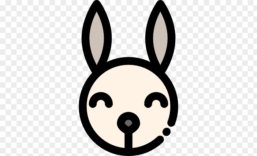 Rabbit ICON Snout Whiskers White Clip Art PNG