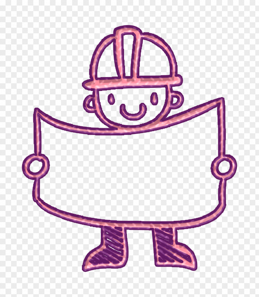 Constructor Icon Hand Drawn Construction Worker PNG