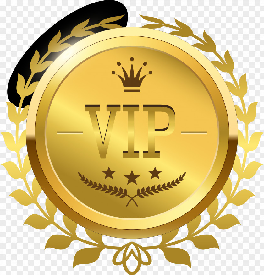 Rice Spike Vip Medal Yellow Icon PNG