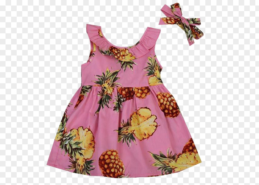 Summer Pineapple Sundress Child Romper Suit Tutu PNG