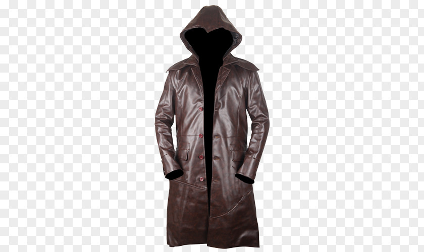 Trench Coat Leather Jacket PNG