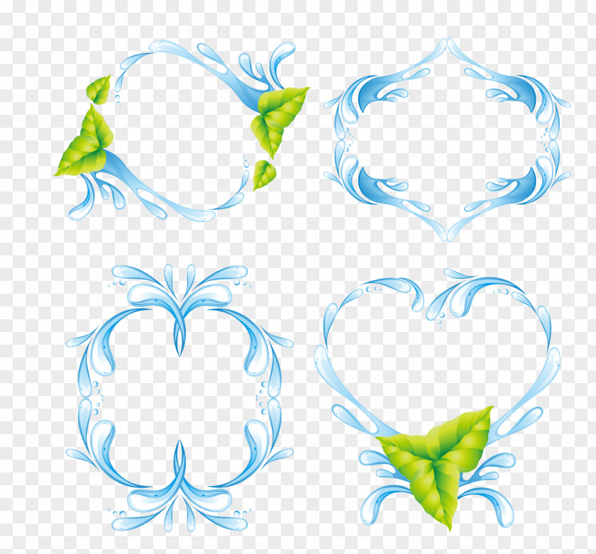 Vector Heart-shaped Leaves Drop PNG