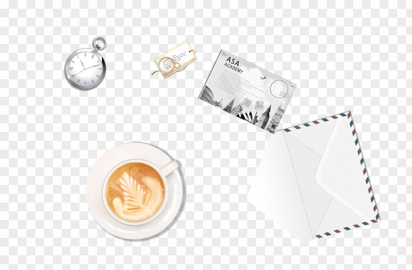 Watch Free Coffee Pull Creative Envelope Brand Pattern PNG
