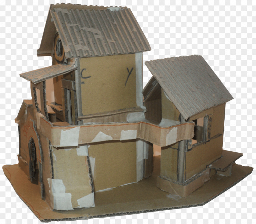 Cardboard House Adhesive Tape Drawing PNG