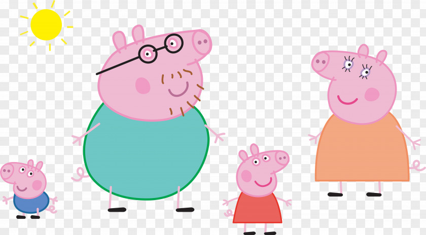 Clipart Pig Peppa George Grandpa Daddy PNG