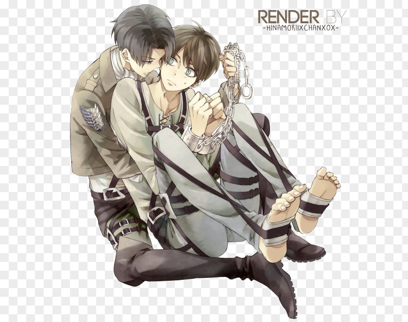 Eren Yeager Mikasa Ackerman Levi Rendering Attack On Titan PNG