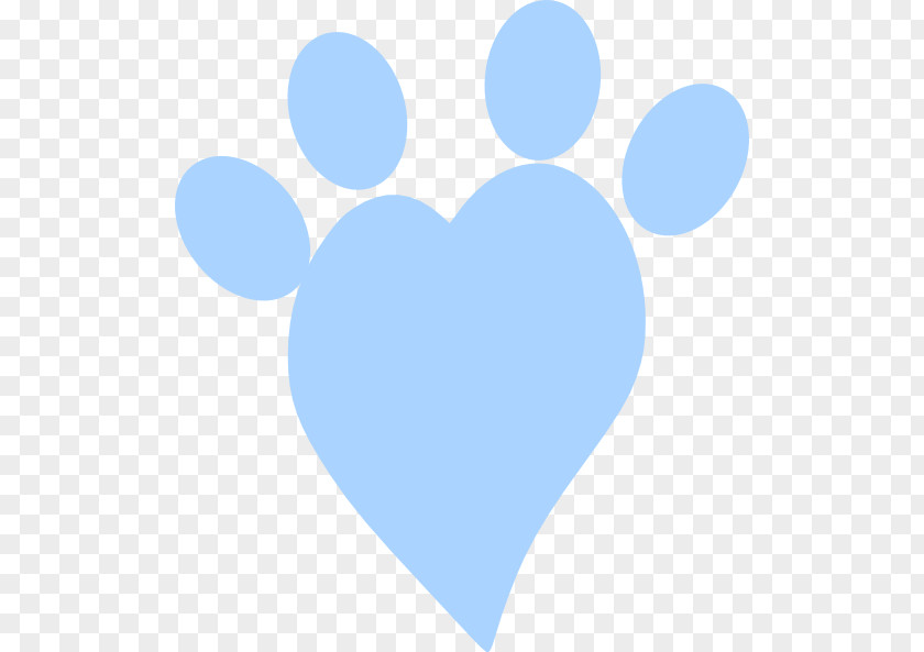 Heart Paw Cliparts Blue Sky Pattern PNG