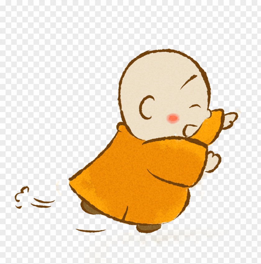 Monk Cartoon Illustration PNG