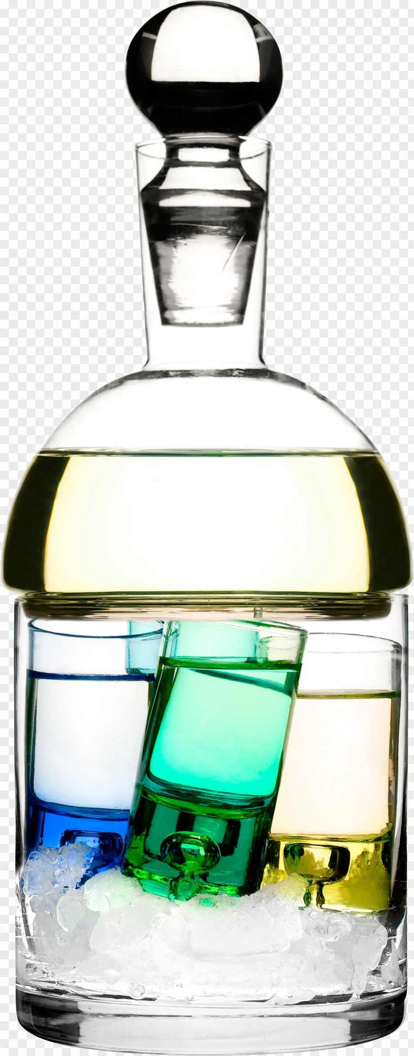 Transparent Bottle Material Whiskey Schnapps Cocktail Carafe Shot Glasses PNG